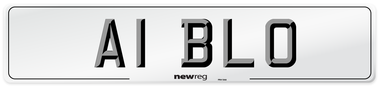 A1 BLO Number Plate from New Reg